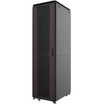 Шафа MIRSAN 19", 26U, GTV, скляні двері, 600x1000 мм, максимально 2000 кг, чорна, фото  | SNABZHENIE.com.ua