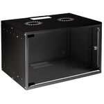 Шафа MIRSAN 19", 7U, SOHO, 535x400 мм, максимально 30 кг, чорна, фото , зображення 2 | SNABZHENIE.com.ua