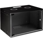 Шафа MIRSAN 19", 7U, SOHO, 535x400 мм, максимально 30 кг, чорна, фото  | SNABZHENIE.com.ua