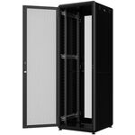 Шафа MIRSAN 19", 42U, GTV, перфорація 63%, 600x600 мм, максимально 2000 кг, чорна, фото  | SNABZHENIE.com.ua