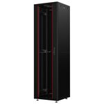 Шафа MIRSAN 19", 22U, GTN SERVER, склянні двері, 600x800 мм, максимально 1000 кг, чорна, фото , зображення 2 | SNABZHENIE.com.ua