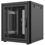 Шафа MIRSAN 19", 20U, GTN, перфоровані двері, 600x600 мм, максимально 1000 кг, чорна, фото , зображення 2 | SNABZHENIE.com.ua