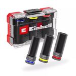 Набір ударних торцевих головок Einhell 80мм 1/2" 3шт кейс 0.78кг, фото , изображение 2 | SNABZHENIE.com.ua