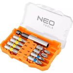 Біти Neo Tools, 1/4", бітотримач, PH,PZ,TH, 25мм, сталь S2, кейс, 8шт, фото  | SNABZHENIE.com.ua
