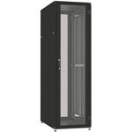 Шафа ZPAS 19", 42U, SZB IT, одностулкові передні та задні перфоровані двері, 600x600 мм, максимально 1500кг, чорна, фото , зображення 2 | SNABZHENIE.com.ua