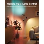Торшер розумний Govee H60B2 Tree Floor Lamp, 1500Lm, RGBWWIC, WI-FI/Bluetooth, чорний, фото , зображення 3 | SNABZHENIE.com.ua