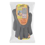 Перчатки акриловые MASTERTOOL утепленные с вспененным латексным покрытием ¾ 11" 12 пар оранжево-черные 83-0607doz, фото , зображення 2 | SNABZHENIE.com.ua