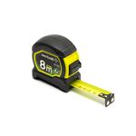 Рулетка 8 м*25 мм з магнітами, фіксатор полотна, покриття TPR, нейлонове покриття WERTVOLL MS-2825, фото  | SNABZHENIE.com.ua