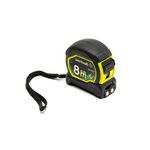 Рулетка 8 м*25 мм з магнітами, фіксатор полотна, покриття TPR, нейлонове покриття WERTVOLL MS-2825, фото , зображення 2 | SNABZHENIE.com.ua