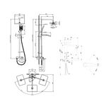 Акционный набор Lidz: Orion 001FH Смеситель латунный для раковины высокий + Orion 1030 Душевая система универсальная на три потребителя (с изливом), фото , зображення 2 | SNABZHENIE.com.ua