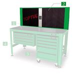 Полка для верстака TOPTUL 1560x200x603мм с 20 держателями TAAD1602, фото  | SNABZHENIE.com.ua