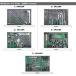 Тележка инструментальная передвижная TOPTUL 6 секций 208 ед., фото , изображение 2 | SNABZHENIE.com.ua
