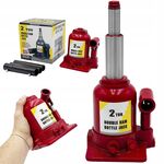 Домкрат бутилочний низькопрофільний двоштоковий 2т 150-370 мм TORIN TF0202, фото  | SNABZHENIE.com.ua