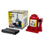 Домкрат бутилочний низькопрофільний двоштоковий 2т 150-370 мм TORIN TF0202, фото , зображення 3 | SNABZHENIE.com.ua