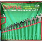 Набор ключей дюймовых комбинированных TOPTUL 16 шт. (1/4"-1-1/4") GBAA1604, фото , зображення 3 | SNABZHENIE.com.ua