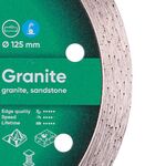 Круг алмазний відрізний DISTAR Granite 125 x 1,4 x 8 x 22,23 (1A1R), фото , зображення 3 | SNABZHENIE.com.ua