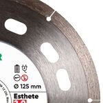 Круг алмазный отрезной 125x1,1/0,9x6x22,23 Esthete 2.0, фото , изображение 2 | SNABZHENIE.com.ua