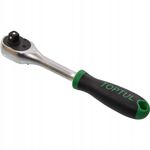 Трещотка 3/8", 36 зубцов, резиновая ручка TOPTUL CJBG1220, фото , изображение 3 | SNABZHENIE.com.ua