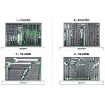 Тележка с инструментом Pro-Plus 8 секций 448 ед. серая TOPTUL, фото , изображение 2 | SNABZHENIE.com.ua