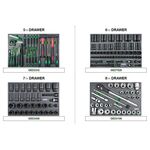 Тележка с инструментом Pro-Plus 8 секций 448 ед. серая TOPTUL, фото , изображение 3 | SNABZHENIE.com.ua