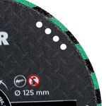 Круг алмазный отрезной 1A1R V 125x1,5/1,2x2,5x22,2  Metal CUT, фото , зображення 2 | SNABZHENIE.com.ua