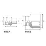 Головка торцевая ударная 1/2", 24 мм TOPTUL (KABA3224), фото , изображение 3 | SNABZHENIE.com.ua