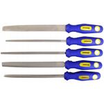 Набір напильників 5 ед. 200 мм (плоский, круглий, полукруглий, тригранний, квадратний) СТАНДАРТ, фото  | SNABZHENIE.com.ua