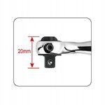 Мини трещетка 1/4" с шарниром 360° 90 зубцов TOPTUL CHKX0810, фото , изображение 3 | SNABZHENIE.com.ua