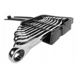 Набор ключей трещоточных комбинированных 8-19мм 8ед. СТАНДАРТ NGW8ST, фото , зображення 3 | SNABZHENIE.com.ua