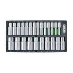 Набор длинных головок 1/2" 8-32мм 24ед. (в ложементе) TOPTUL GEA0241, фото  | SNABZHENIE.com.ua