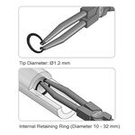 Круглогубцы для снятия стопорных колец Extra Long (сжим прямые) TOPTUL DCBJ1383, фото , зображення 3 | SNABZHENIE.com.ua