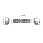 Шланг для воды, нержавеющая оплетка в силиконе Thermo Alliance Forte ВВ 200 см TAF385W200, фото , изображение 2 | SNABZHENIE.com.ua