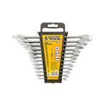 Ключи рожково-накидные MASTERTOOL SATIN FINISH 12 шт (6-22 мм), фото , изображение 2 | SNABZHENIE.com.ua
