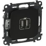 Розетка подвійна USB для зарядки Legrand Valena ALLURE, антрацит, фото  | SNABZHENIE.com.ua