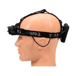 Налобный светодиодный фонарь, 3 режима, 4 х AA батареи YATO, фото , изображение 2 | SNABZHENIE.com.ua