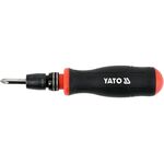 Отвертка реверсивная YATO HEX-1/4 с набором бит 28 шт + чехол, фото , изображение 2 | SNABZHENIE.com.ua