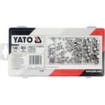 Гайки самозажимные YATO М4-М10 в пластиковой коробке, 146 шт, фото , изображение 2 | SNABZHENIE.com.ua