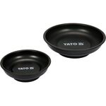 Магнитные круглые миски YATO 150/108 мм, 2 шт (YT-08302), фото , изображение 2 | SNABZHENIE.com.ua