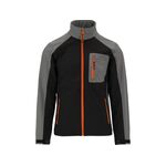 Куртка робоча SOFTSHELL YATO, розмір XXL, чорна-сіра, 3 кишені, 96% поліестер, 4% спандекс., фото , зображення 3 | SNABZHENIE.com.ua