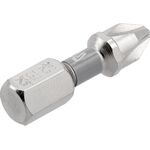 Насадка YATO PH2 25мм, 6-гран 1/4, никель, 2шт. YT-78001, фото , зображення 3 | SNABZHENIE.com.ua