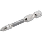 Насадка викруткова YATO PZ1 50мм, 6-гран 1/4, никель, 2шт., фото , зображення 2 | SNABZHENIE.com.ua