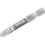 Насадка YATO PZ3 50мм, 6-грань 1/4, нікель, 2шт. YT-78025, фото , зображення 3 | SNABZHENIE.com.ua