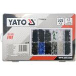 Крепления обшивки FIAT YATO, 12 типов, 308 шт (YT-06654), фото , изображение 2 | SNABZHENIE.com.ua