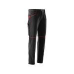 Штани робочі COMFY YATO, розмір XXL, чорно-червоні, 7 кишень, 100% бавовна, фото , зображення 2 | SNABZHENIE.com.ua