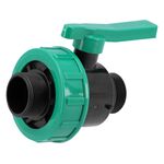 Кран кульовий до водяних пластикових труб  Ø= 3/2" Х 3/2" M/M-різьб FLO з поліпроп, для тиску 16Bar, фото , изображение 3 | SNABZHENIE.com.ua