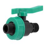 Кран кульовий до водяних пластикових труб  Ø= 3/4" Х 3/4" M/M-різьб FLO з поліпроп, для тиску 16Bar, фото , изображение 2 | SNABZHENIE.com.ua