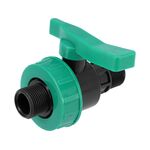 Кран кульовий до водяних пластикових труб  Ø= 3/4" Х 3/4" M/M-різьб FLO з поліпроп, для тиску 16Bar, фото , изображение 3 | SNABZHENIE.com.ua