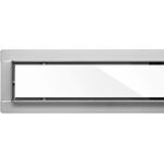 Трап душевой из нержавеющей стали WHITE GLASS FALA, 80х7х7 см, фото , изображение 2 | SNABZHENIE.com.ua