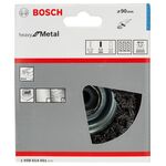 Щітка зачисна, дріт із вузликами, сталь, 90 мм BOSCH, фото , изображение 2 | SNABZHENIE.com.ua