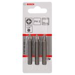 Бита PH2 50 мм Extra Hard 3 шт. BOSCH (2607001522), фото , изображение 2 | SNABZHENIE.com.ua